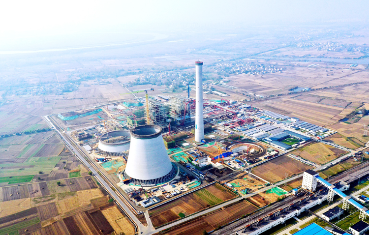 6.潘集电厂一期工程建设鸟瞰图